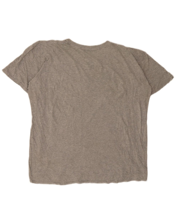 Camiseta gráfica masculina REEBOK Top 2XL cinza manchado