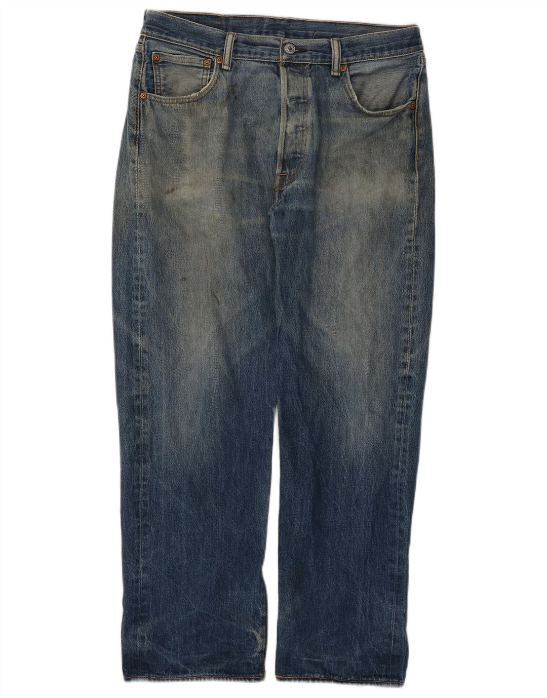 Levi's Masculino 501 Straight Jeans W36 L29 Azul Algodão