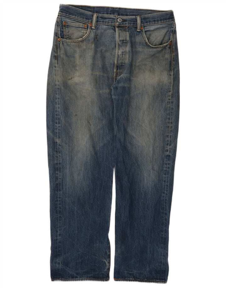 Levi's Masculino 501 Straight Jeans W36 L29 Azul Algodão