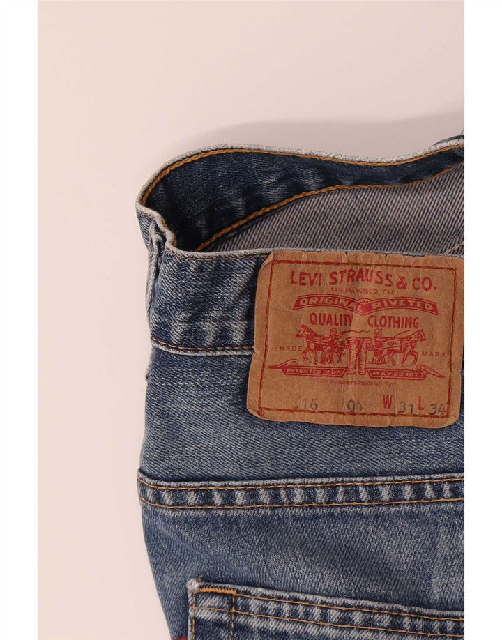 Calça jeans feminina Levi's 516 Bootcut W31 L34 azul algodão