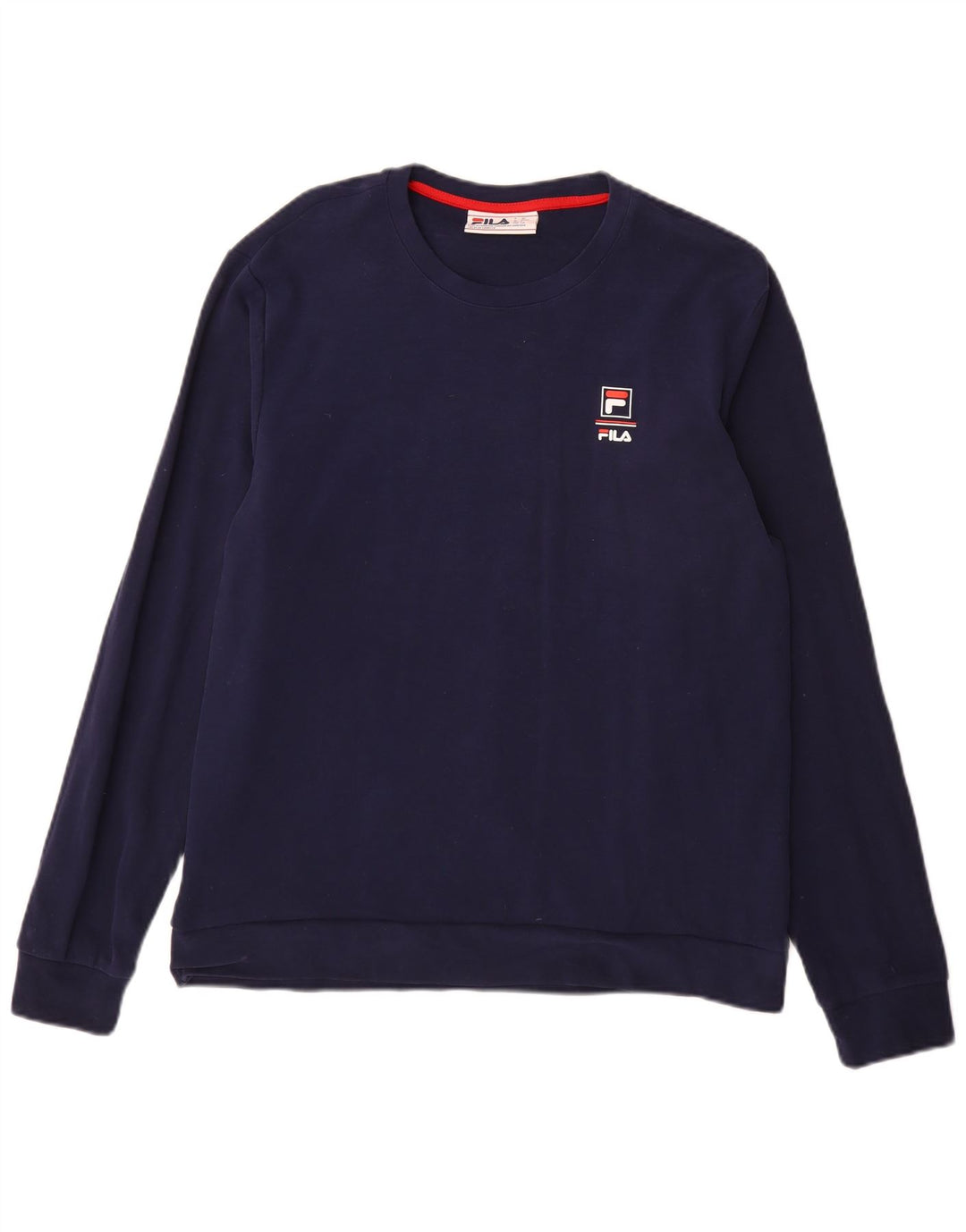 Fila moletom masculino jumper grande algodão azul marinho