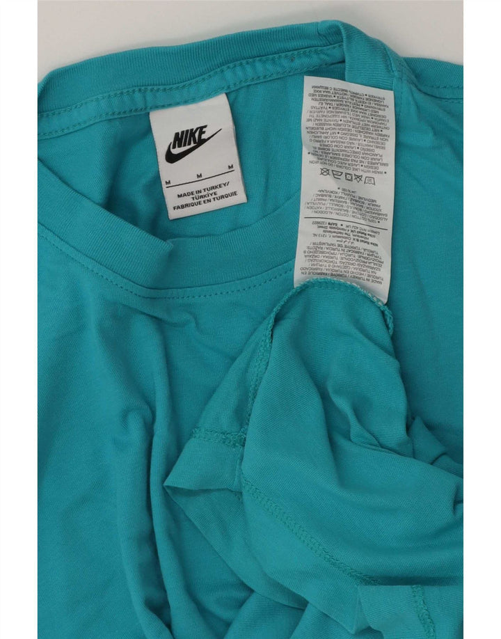 Nike Mens Camiseta Top Médio Algodão Azul