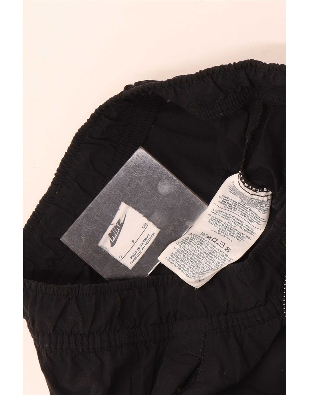 Nike Mens Cargo Calças de treino pequenas pretas de nylon
