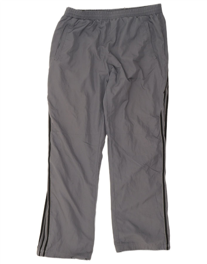 Calça de treino masculina Adidas Climalite grande cinza colorblock poliéster