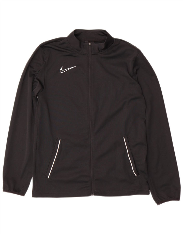 NIKE Boys Dri Fit Tracksuit Top Jacket 13-14 Anos XL Preto Poliéster