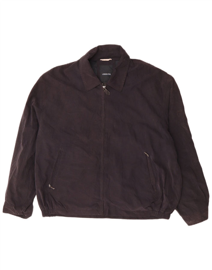 Jaqueta bomber masculina LONDON FOG UK 42 XL azul marinho poliéster