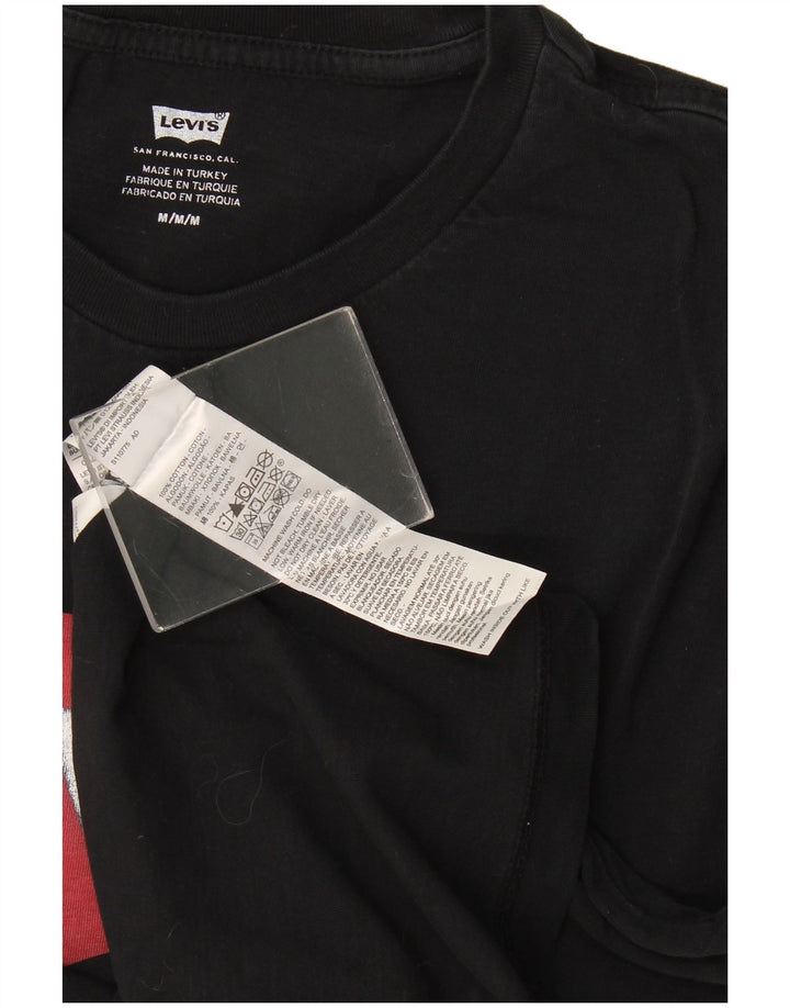 Camiseta gráfica masculina Levi's Top médio algodão preto
