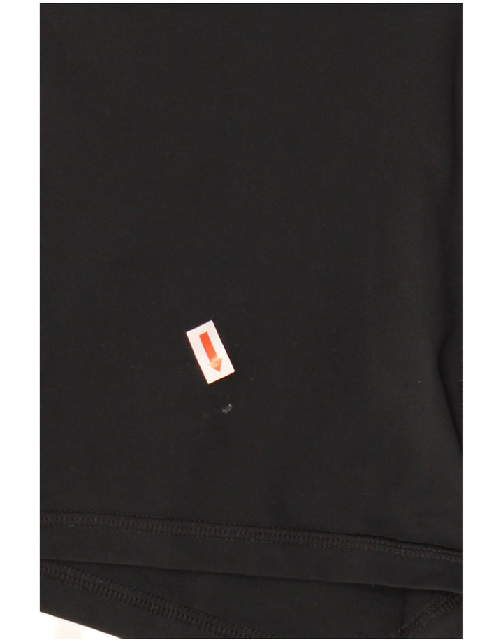 Nike Womens Dri Fit Graphic Sport Shorts UK 12 Médio Preto Poliéster