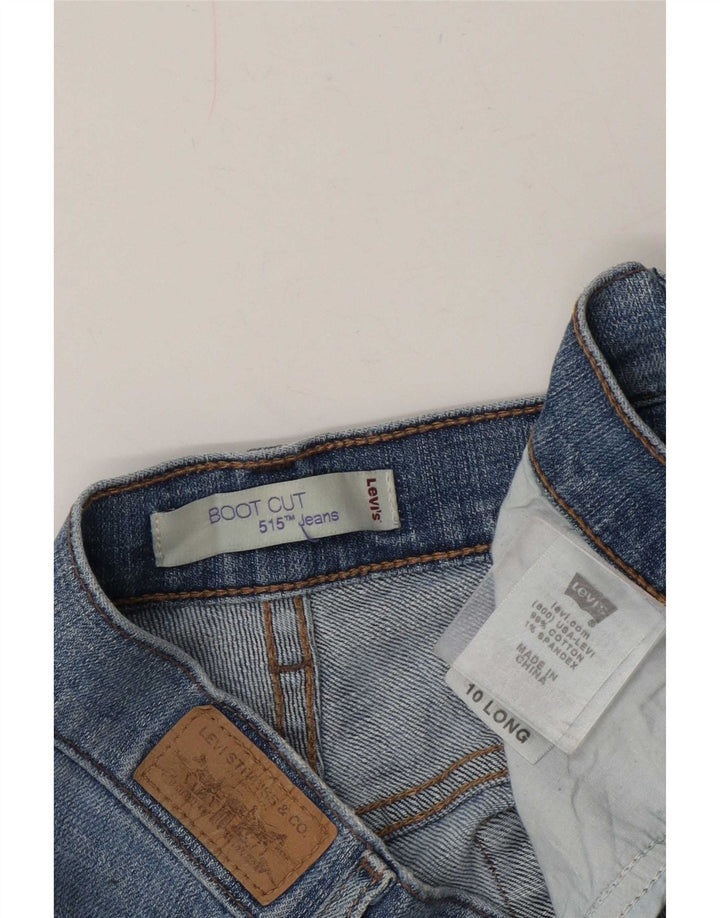 Shorts jeans feminino Levi's 515 US 10 grande W34 azul algodão