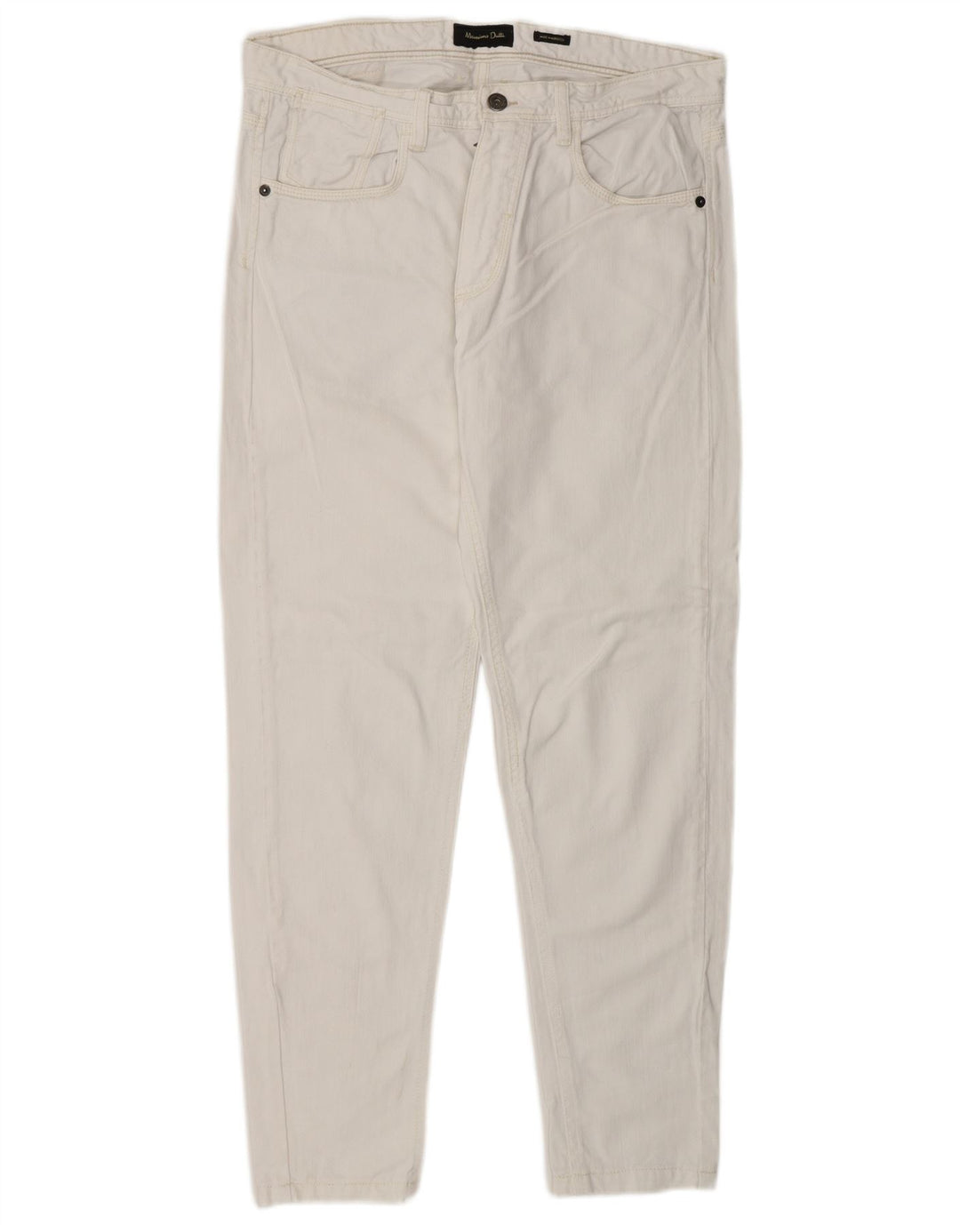 Jeans Slim Masculino Massimo Dutti EU 40 Médio W31 L29 Branco