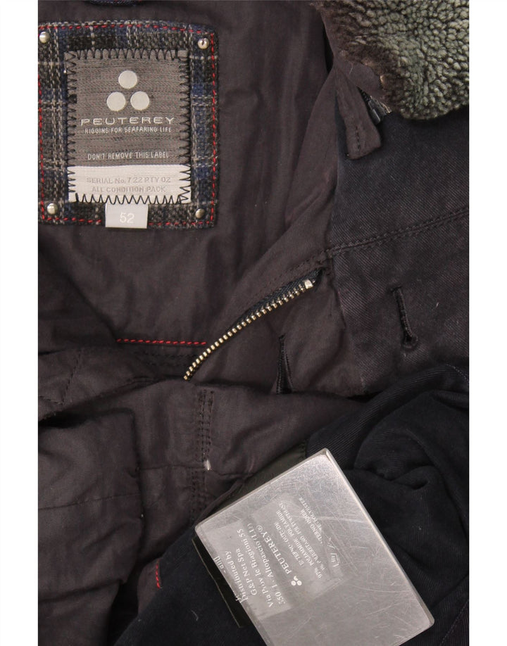 Jaqueta acolchoada masculina PEUTEREY IT 52 XL algodão azul marinho