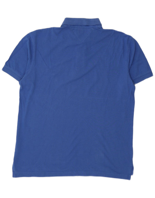 TOMMY HILFIGER Mens Polo Shirt 2XL Blue Cotton