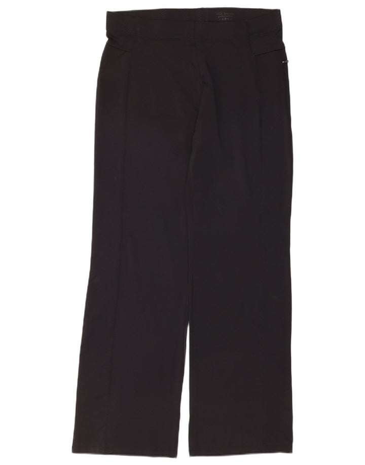 Calça de treino feminina Marks & Spencer UK 12 poliéster preto médio