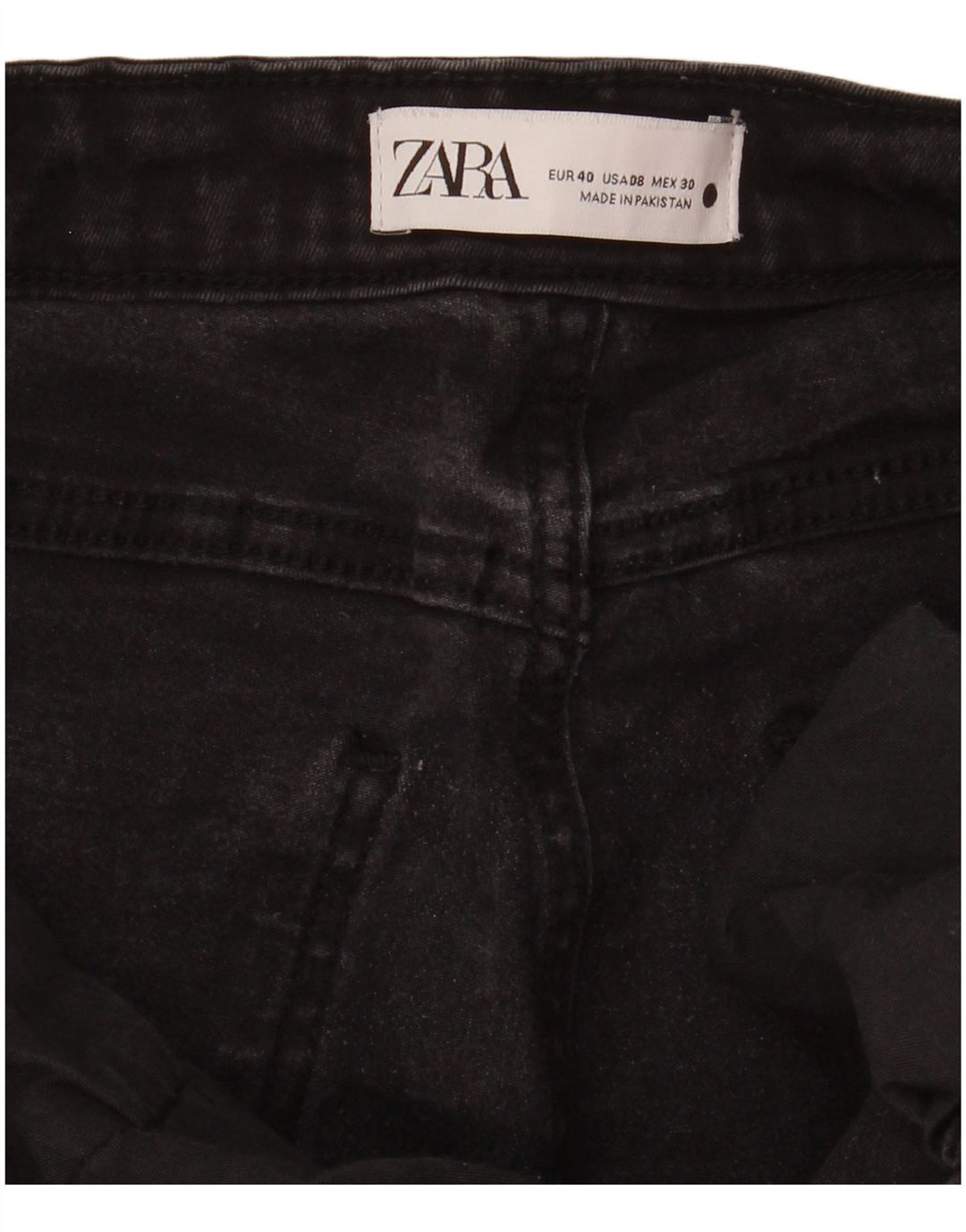 Zara Jeans Slim Feminino EU 40 Médio W30 L25 Preto