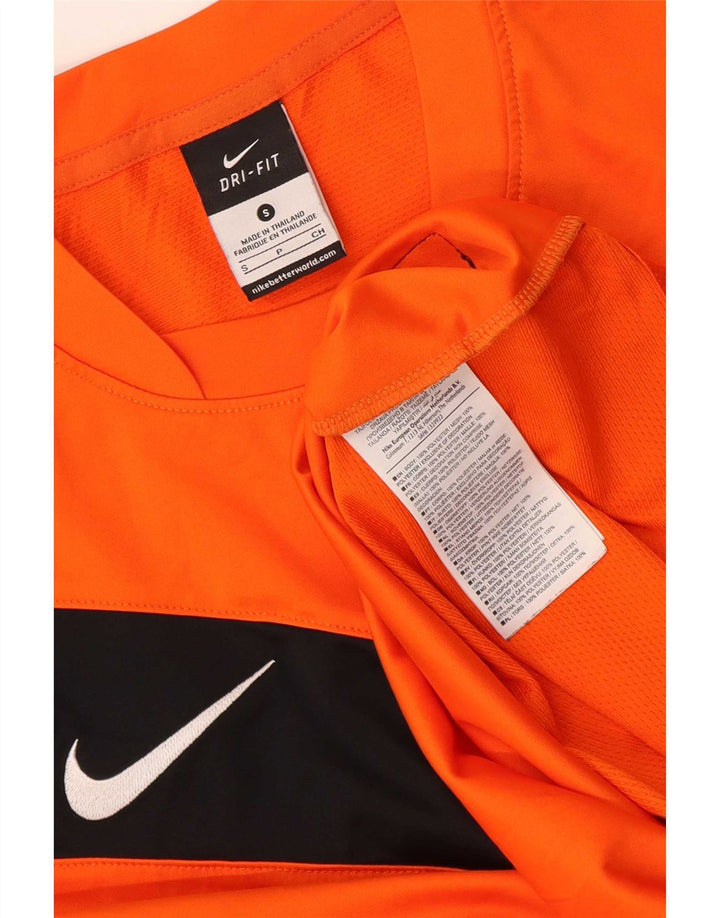 Camiseta Nike Masculina Dri Fit Graphic Top Pequeno Laranja Colourblock Poliéster