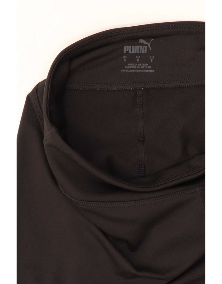 Puma Womens Graphic Leggings UK 10 Pequeno Preto Colorblock