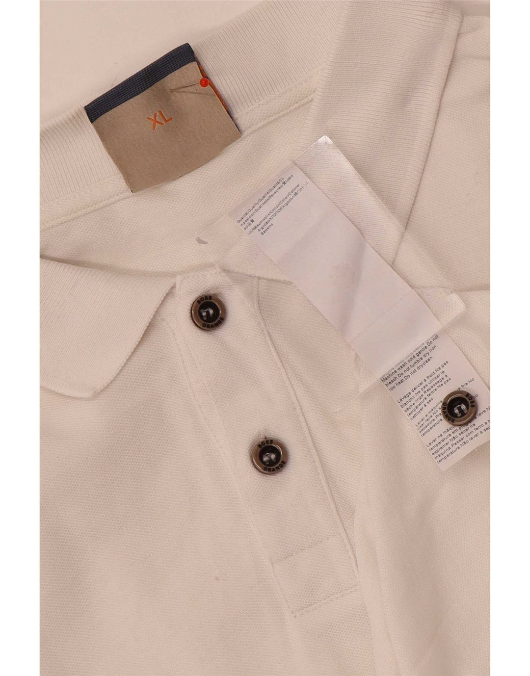 Camisa polo masculina Hugo Boss XL algodão branco