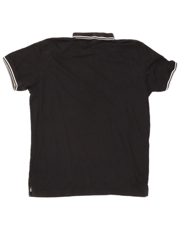 Camisa polo masculina Jack & Jones 2XL algodão listrado preto