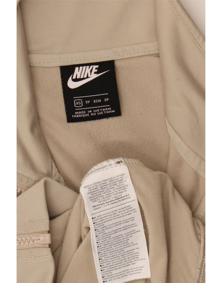 Nike Mens Tracksuit Top Jacket XS Poliéster Bege