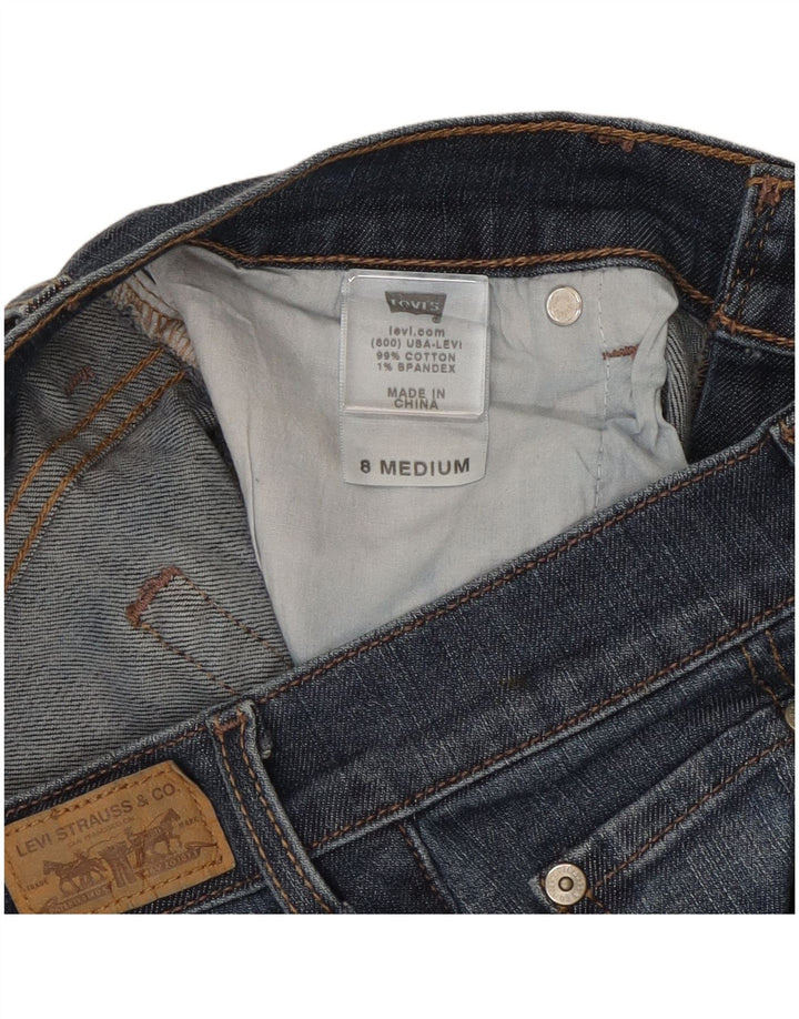 Calça jeans feminina Levi's 515 Bootcut US 8 médio W30 L31 azul marinho algodão