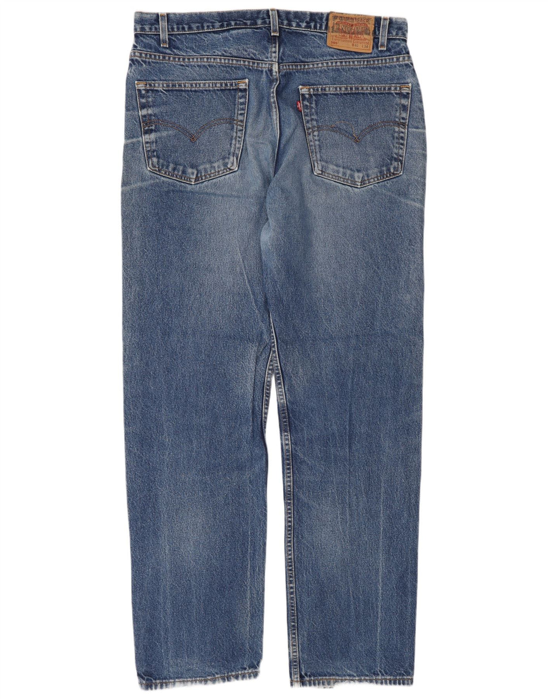 Calça jeans masculina Levi's 505 Regular Fit Straight W40 L34 Azul Algodão
