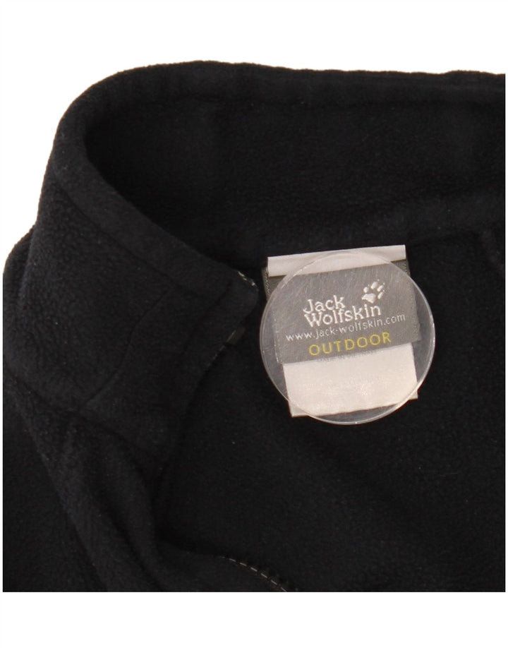 Jaqueta de lã feminina Jack Wolfskin Reino Unido 10 poliéster preto pequeno