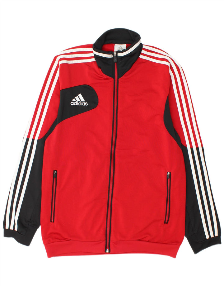 ADIDAS Mens Tracksuit Top Jacket UK 36/38 Pequeno Vermelho Colourblock Poliéster