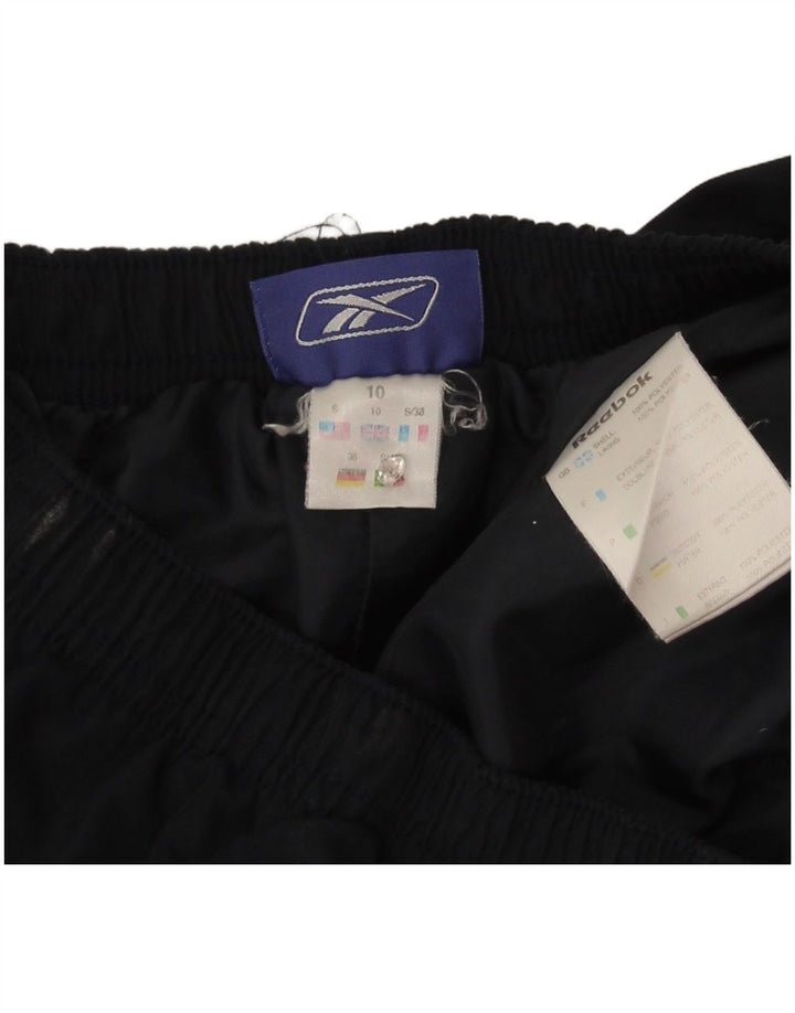 Calça de treino feminino Reebok UK 10 pequeno poliéster azul marinho