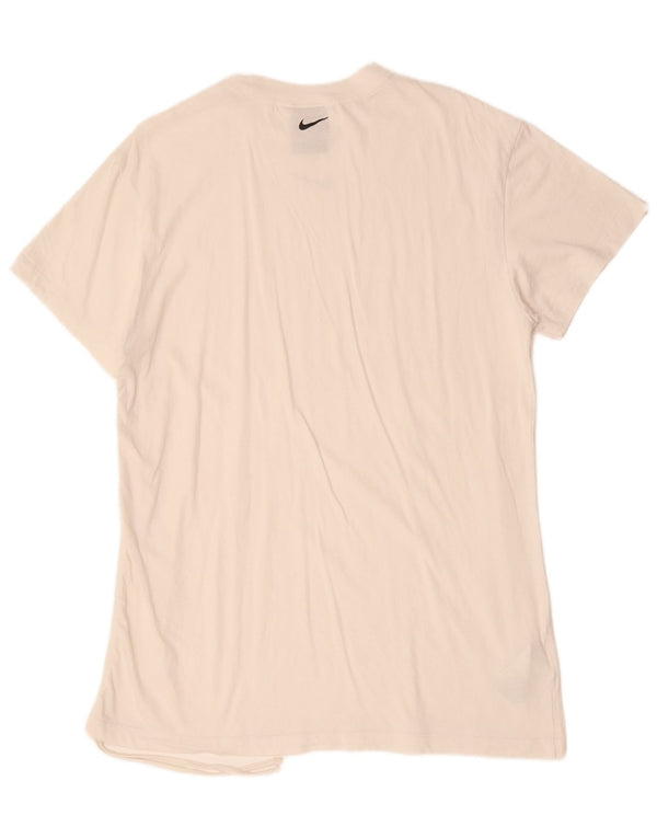 Camiseta feminina Nike Loose Fit UK 14 Médio Algodão Branco