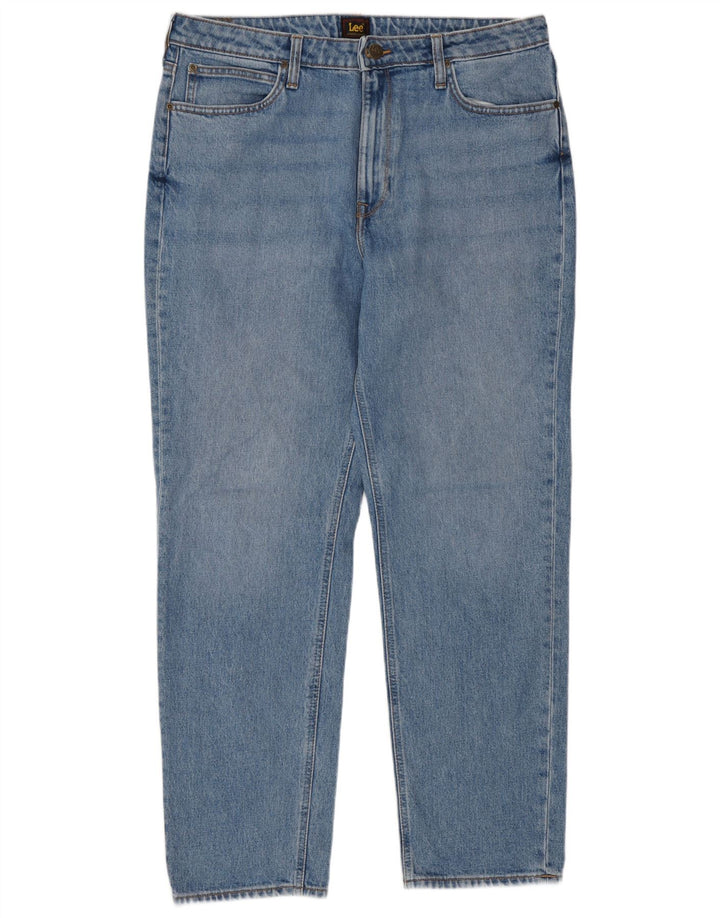 Lee Womens Carol Tapered Jeans W34 L29 Azul Algodão