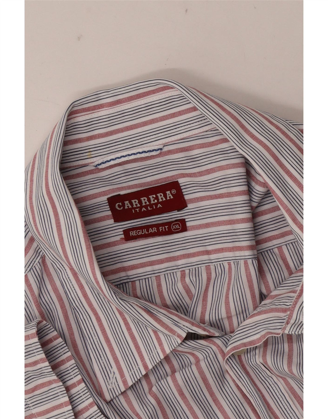 CARRERA Camisa masculina de manga curta regular fit 2XL listrada azul