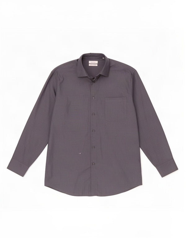 Camisa masculina Calvin Klein Regular Fit tamanho 16 grande cinza
