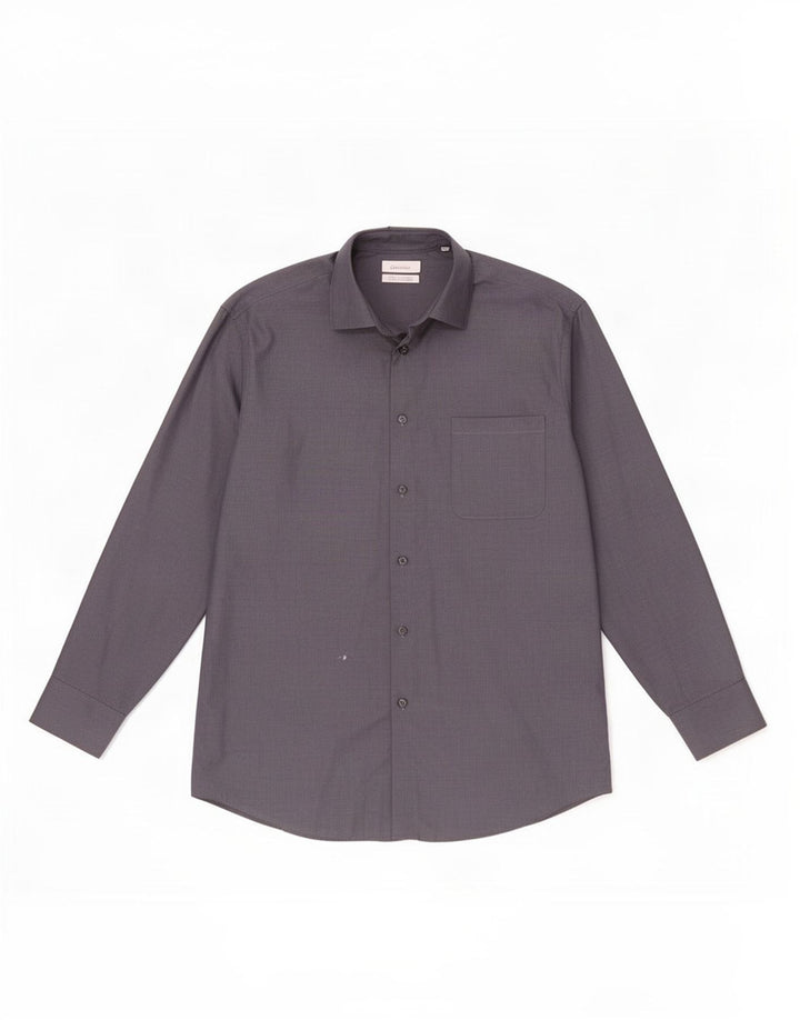 Camisa masculina Calvin Klein Regular Fit tamanho 16 grande cinza