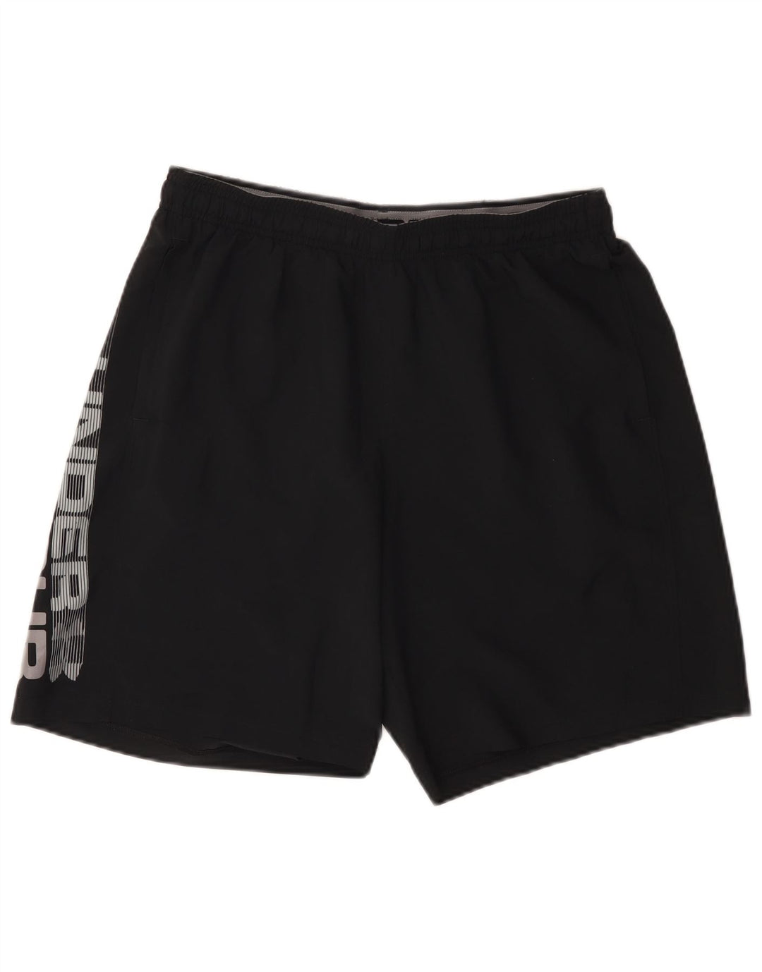 Shorts esportivos gráficos masculinos Under Armour grandes pretos