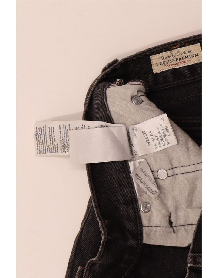 Jeans Levi's 501 Straight Masculino W26 L30 Algodão Preto