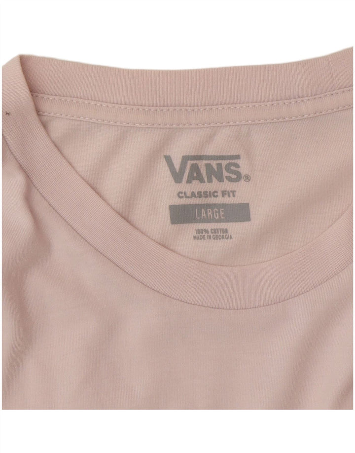 Camiseta Vans Masculina Classic Fit Top Grande Algodão Rosa