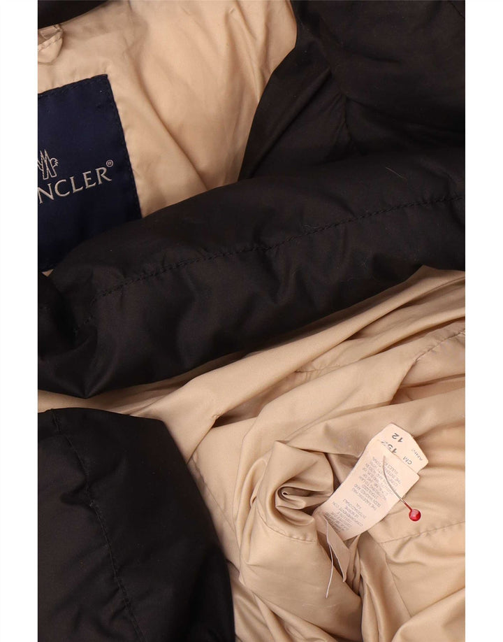 Moncler Jaqueta acolchoada com capuz para meninas 11-12 anos poliéster preto