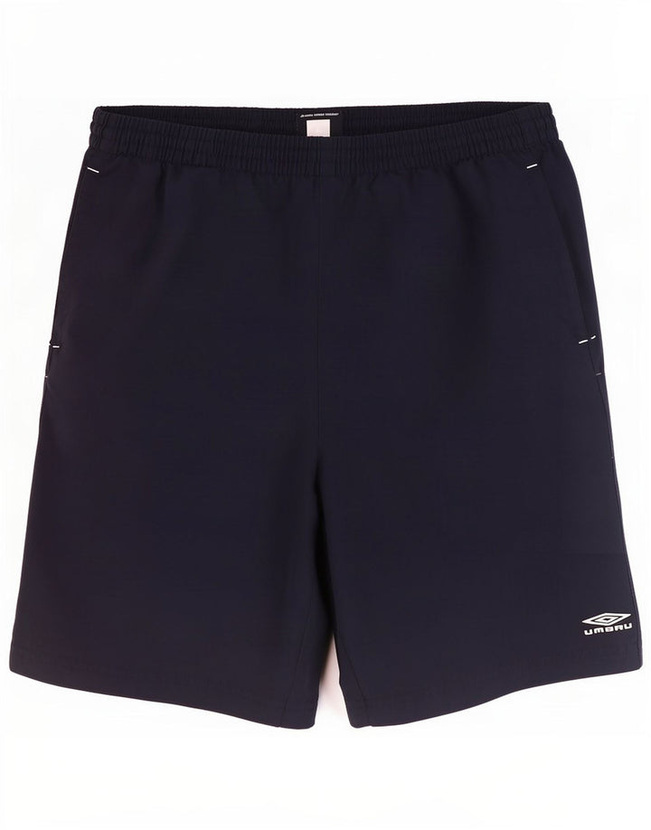 Shorts de banho masculino Umbro grande poliéster azul marinho