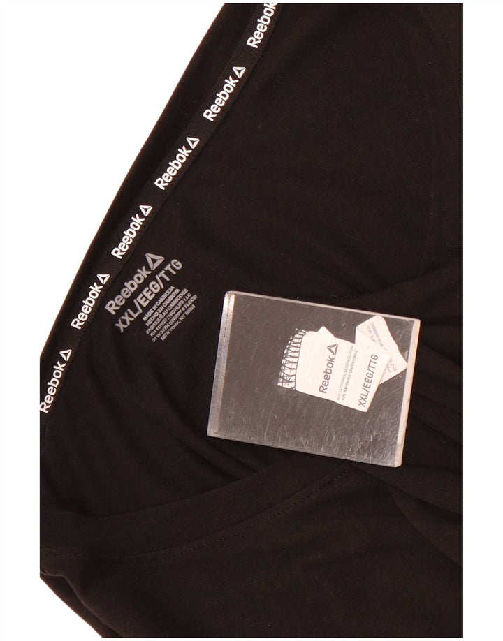 Camiseta gráfica masculina Reebok Top 2XL algodão preto