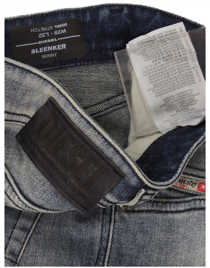 DIESEL Calça jeans feminina Sleenker skinny W29 L25 algodão azul