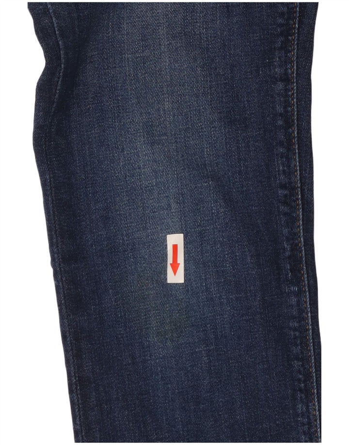 Lee Womens Elly Straight Jeans W24 L28 Azul Algodão
