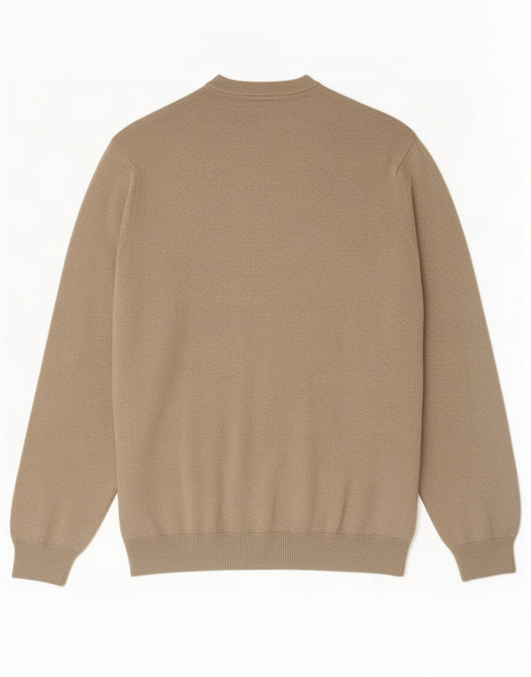 Suéter masculino Marks & Spencer com decote em V 2XL algodão bege