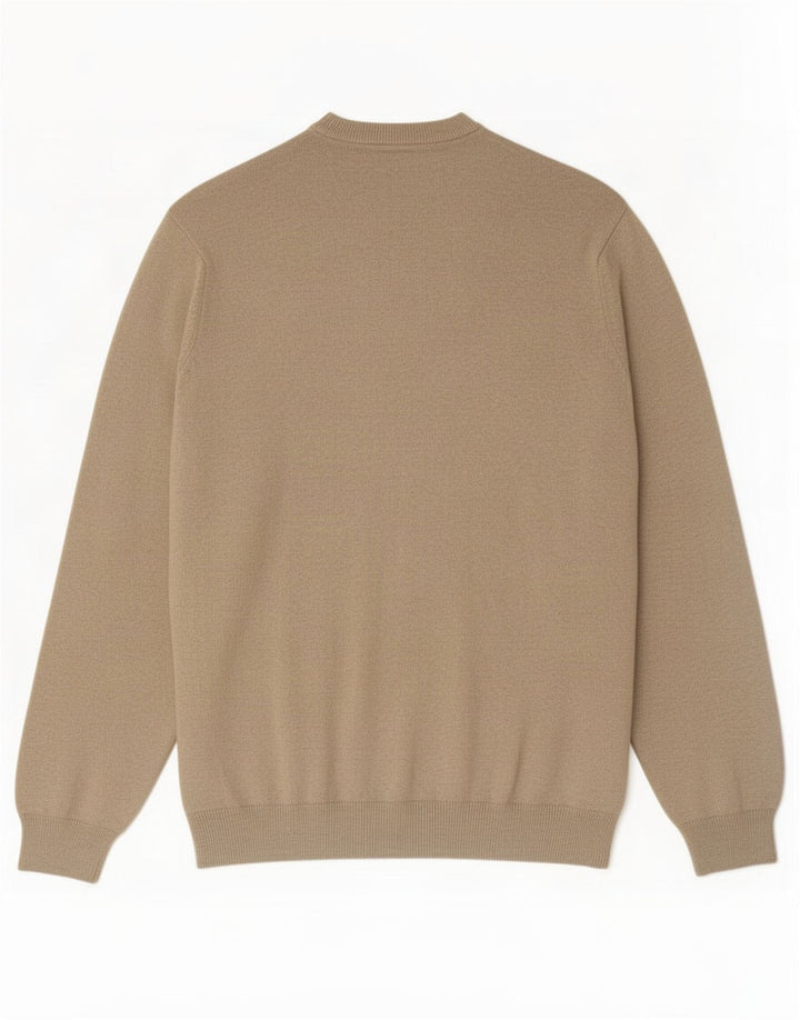 Suéter masculino Marks & Spencer com decote em V 2XL algodão bege