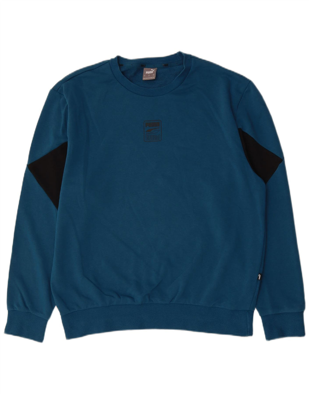 PUMA moletom masculino jumper grande azul colorblock algodão