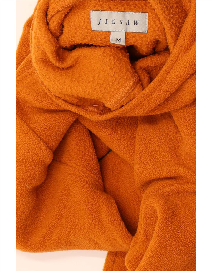 Jumper de lã com capuz feminino Jigsaw UK 14 médio laranja