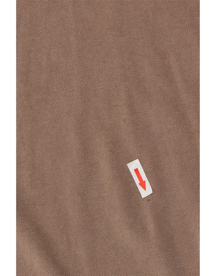 Camisa polo masculina Slim Fit Fred Perry de algodão marrom médio