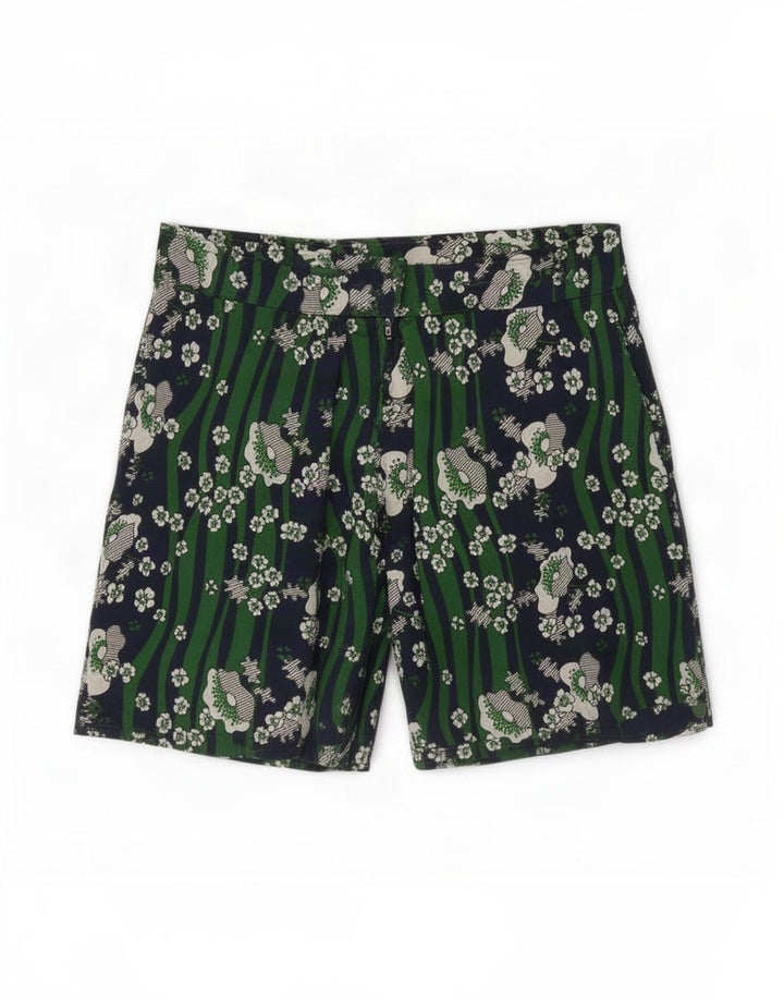 Shorts feminino vintage W32 grande verde floral