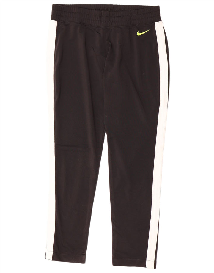 Calça de treino feminina NIKE UK 14 médio preto colorblock poliéster