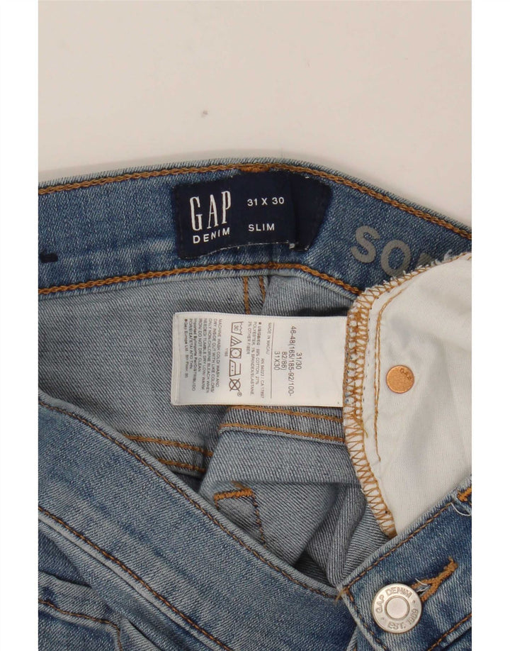 Jeans Slim Feminino Gap W31 L29 Azul Algodão