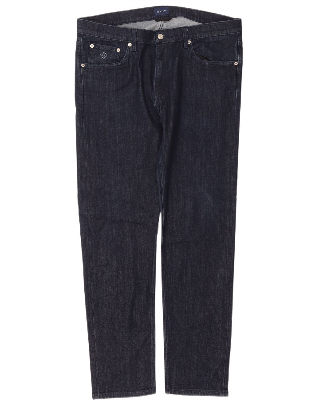 Gant Mens Slim Jeans W36 L32 Azul Marinho Algodão
